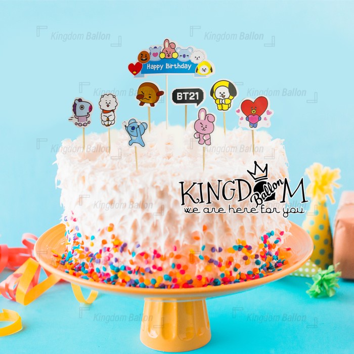 Cake Topper BT21 / Topper Cake BT21 / Topper Cup Cake