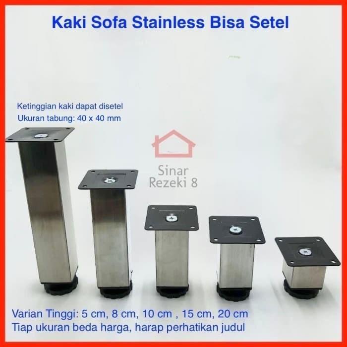 

Kaki 40 x 40 mm STAINLESS Kotak Sofa Meja Lemari Kitchen Besi CUSTOM Kualitas Terjamin