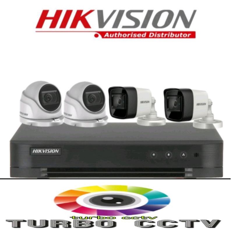 PAKET CCTV HIKVISION 4CHANNEL 4 KAMERA 2MP 1080P