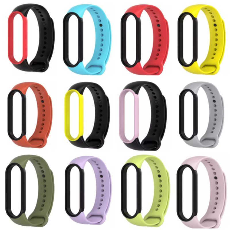 Gelang Silikon untuk Xiaomi Band 5 6 Gelang Warna Tali Pengganti Mi Band Tali Pergelangan Tangan Best Strap Mi band MIJOBS