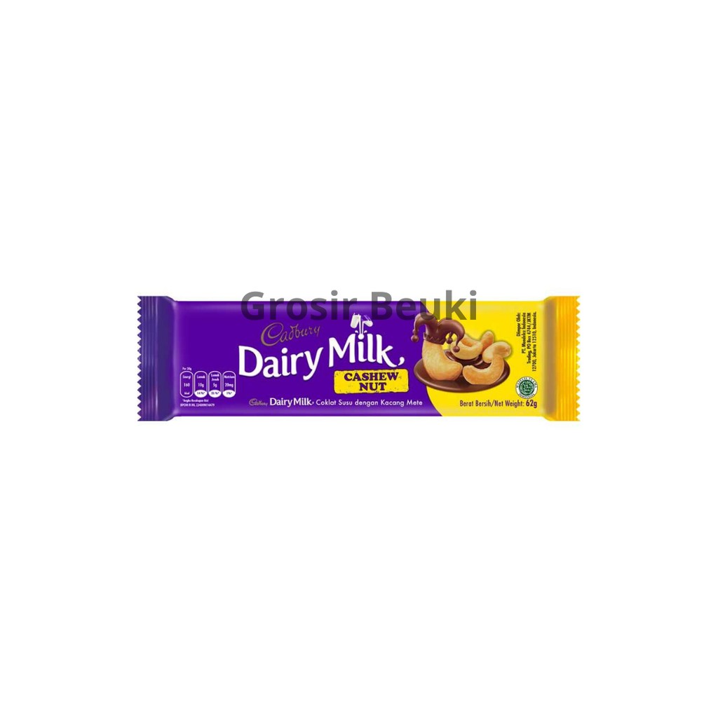 

PCS DAIRY MILK CHOCOLATE CADBURY CASHEW NUT CHOCOLATE 65 gram