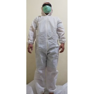Coverall Disposable Anti Epidemic Antibacterial Isolation Suit For Medical Staff Protective Clothing Dust Proof Coveralls Antistatic Shopee Indonesia