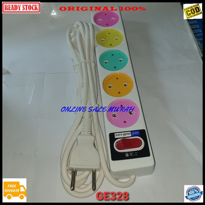 G328 Yunior ori 100% Terminal kuningan 5 lubang 3 meter socket colokan stop kontak listrik elektronik elektrik kualitas original on off lampu  Harga satuan  merupakan terminal / stop kontak yg sdh diakui. Kualitas nya yg baik membuat terminal ini tdk gamp