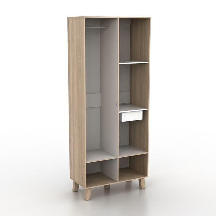lemari pakaian lemari baju pro design 2 pintu kaca