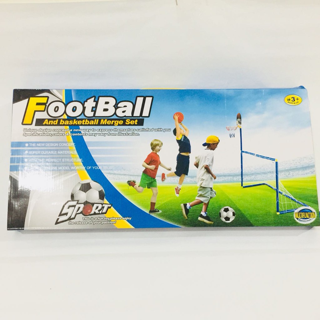 Mainan Tiang Gawang Football and Basketball 2In1 Merge Set