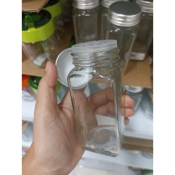 botol kaca tempat bumbu/garam/lada