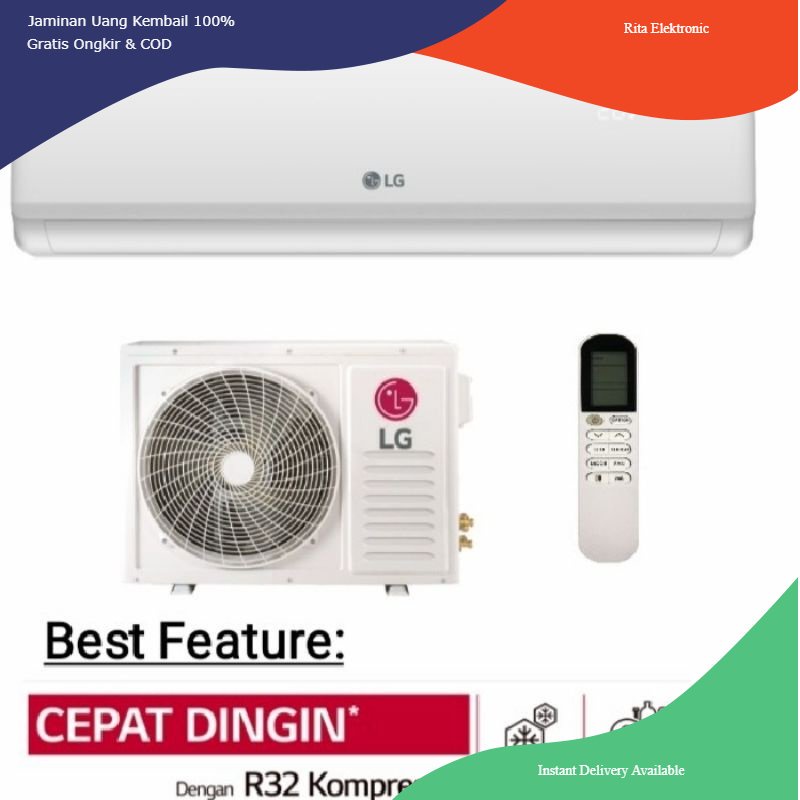 AC LG 1/2 PK Inverter Kota Padang