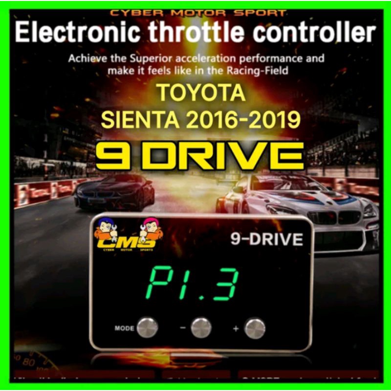 Throttle kontrol TOYOTA SIENTA 20016-2019.  9drive trotel controller sienta throtel eco sport racing