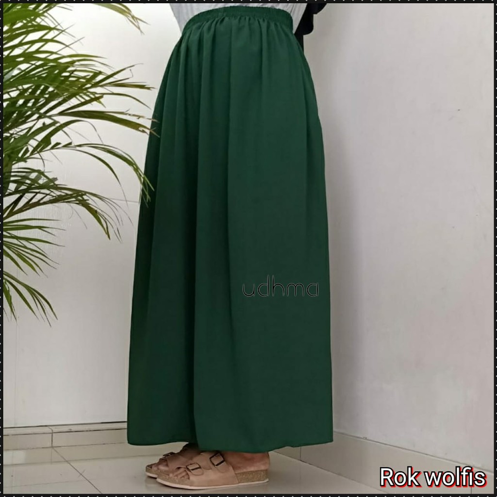 Rok Wolfis Panjang Wolvis Polos Skirt Premium