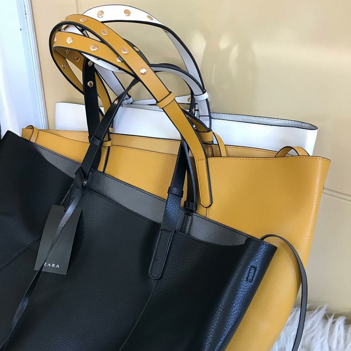 Unik tas zara original 100 persen supplier tangan 1 tas import berkualitas   Kuning Limited
