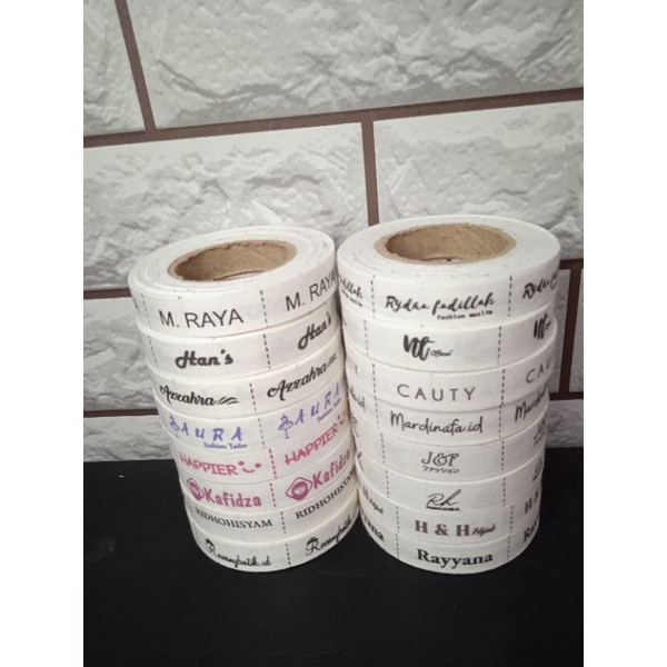 

label baju / label katun sablon / label baju / label hijab / label merk / label masker ukuran 1,5 cm