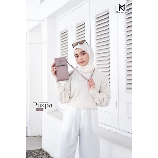 Puspa Phonecase / Dompet Handphone Selempang Original Moonzaya Bahan Leather Sintetis