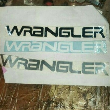 stiker sticker tulisan wrangler Jeep wrangler YJ