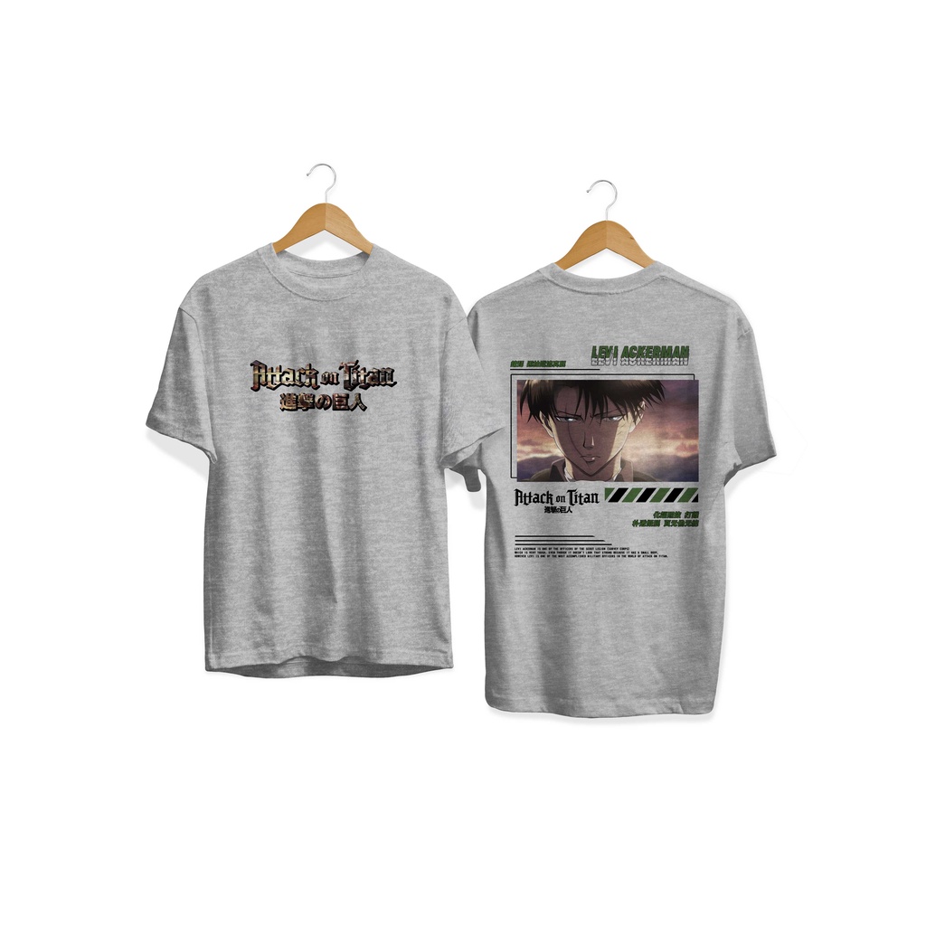 BAJU KAOS ANIME LEVI ACKERMAN ANGRY  SHINGEKI NO KYOJIN ATTACK ON TITAN