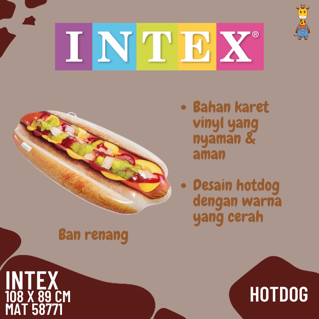 Intex 58771 Hotdog Mat 108x89cm