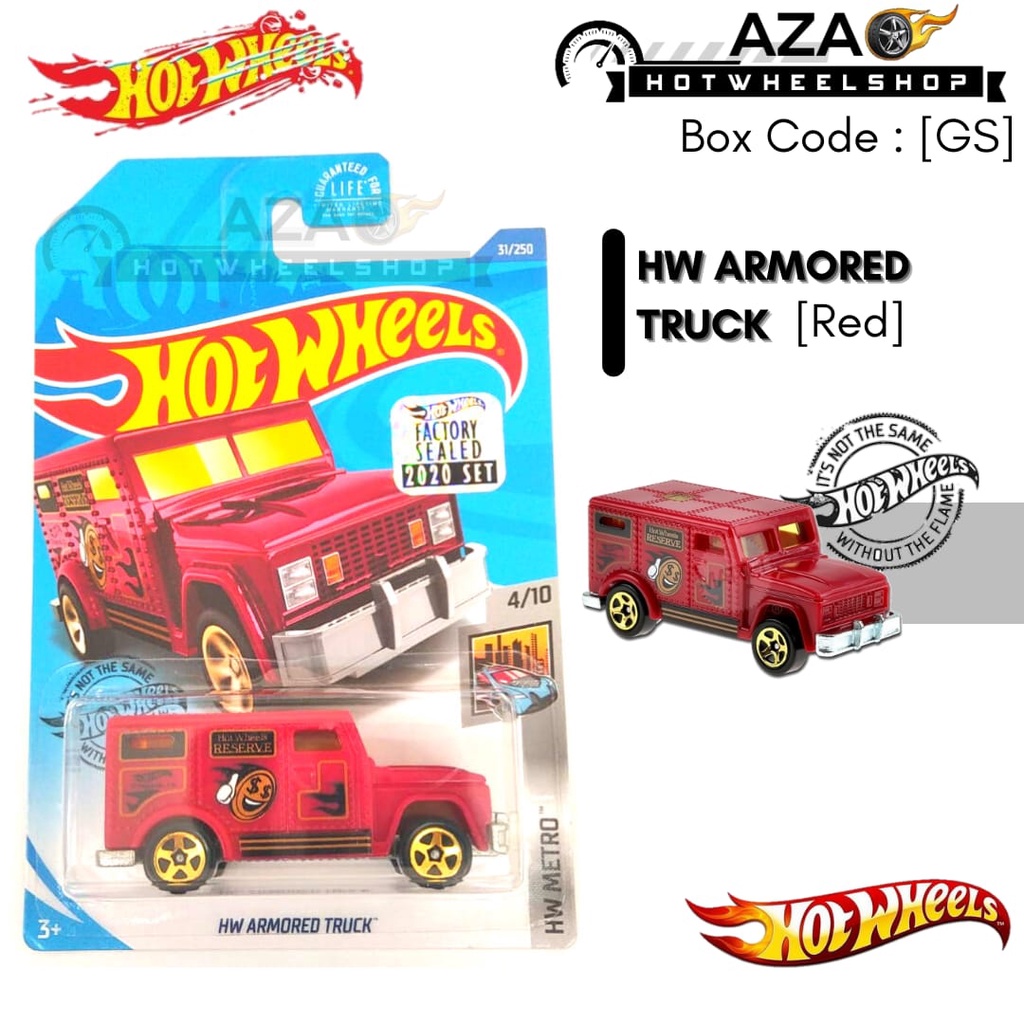 Diecast Hot Wheels HW ARMORED TRUCK Merah Hotwheels Mobil Besar Mainan Anak Scale 1/64