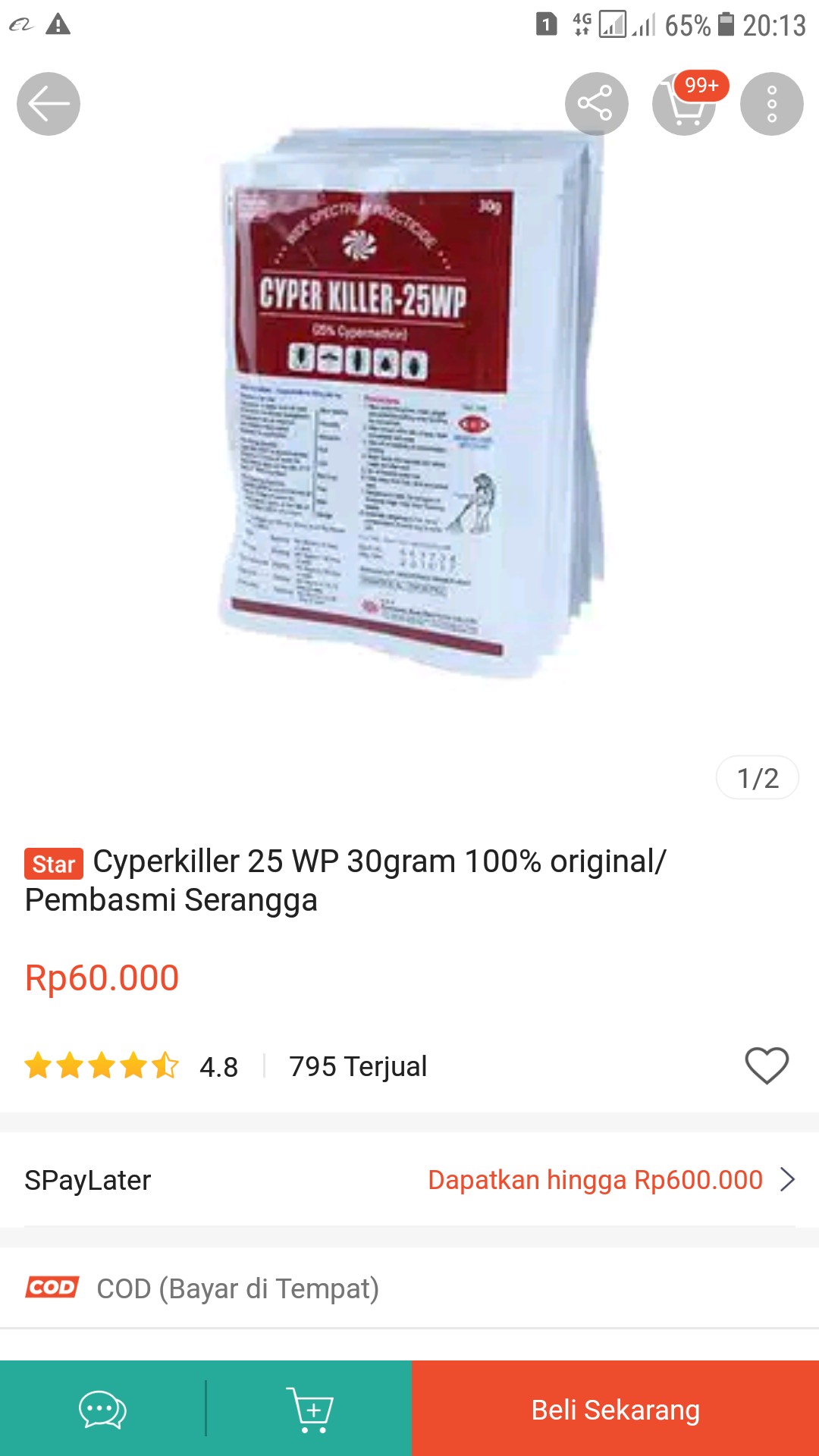 Cyperkiller 25 Wp 30gram 100% Original/pembasmi Serangga