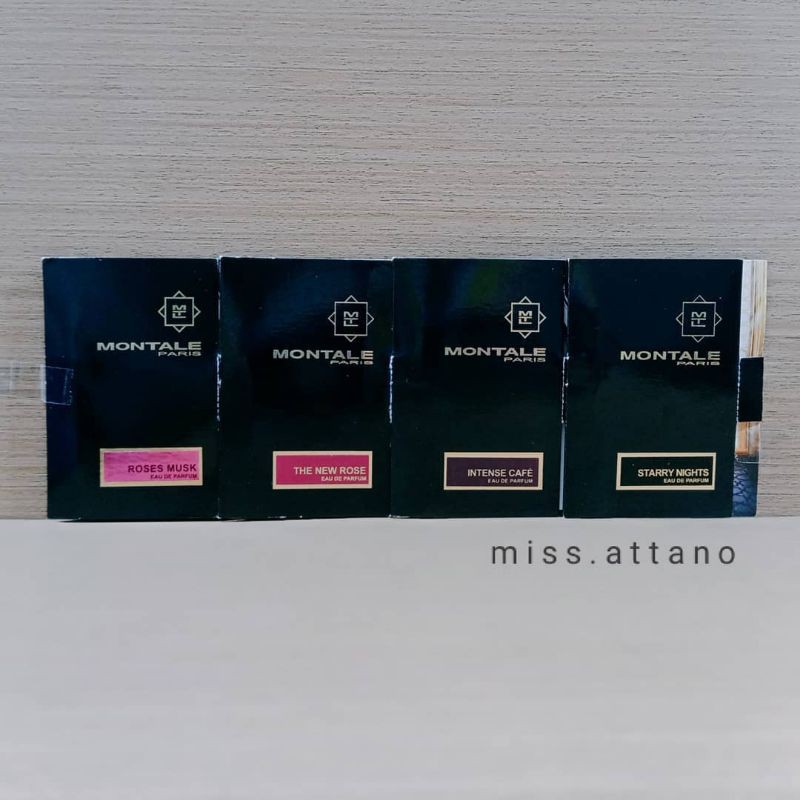 vial parfum original Montale Paris Chocolate Greedy / Powder Flowers /Intense Tiare/Fougeres Marine/