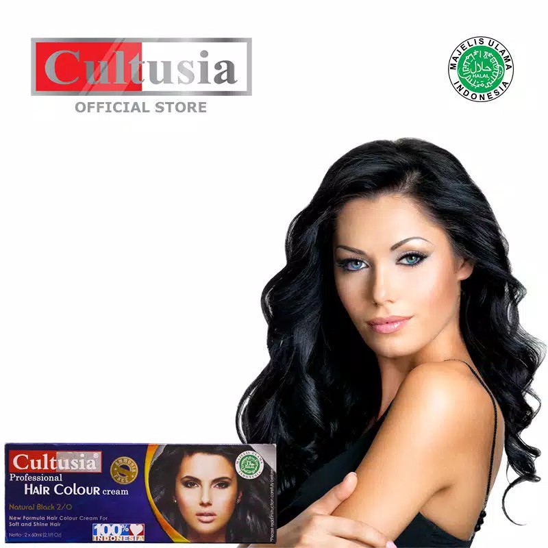 Cultusia Hair Color Black 2/0 60 ML+CONDISIONER