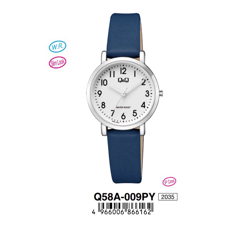 SALE Jam Tangan Wanita Classic Casual Kulit Leather Analog Original Q&amp;Q QnQ QQ Q58A Series