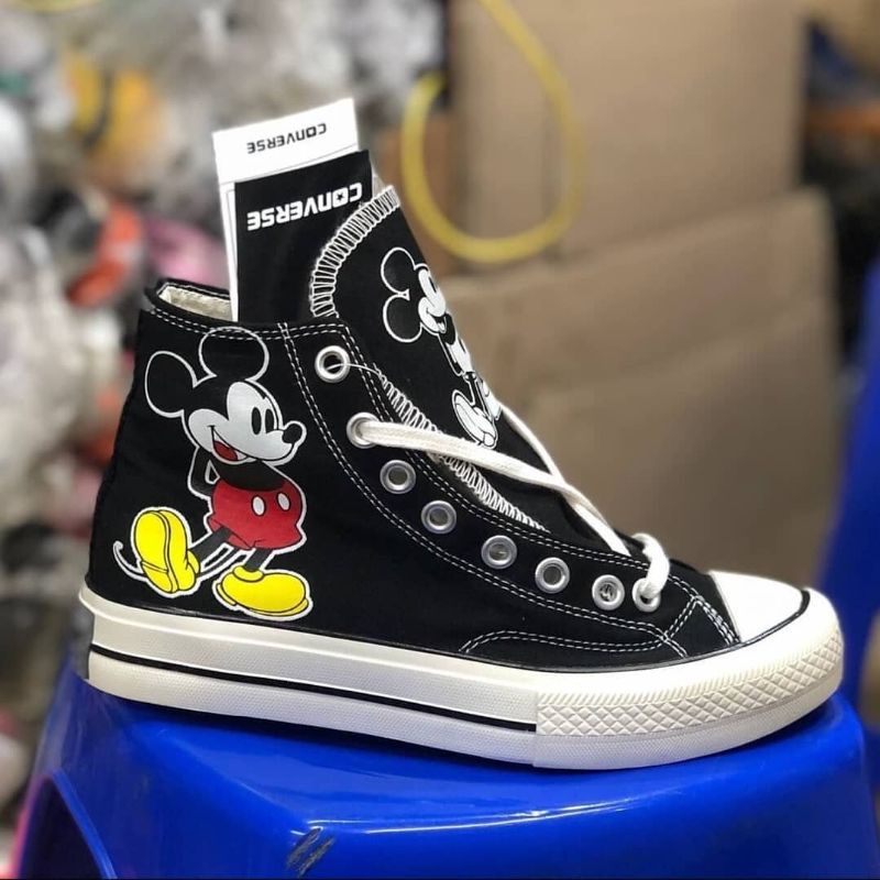 SEPATU IMPORT CONVERSE 70S WITH MICKEY DISNEY HIGH PREMIUM QUALITY VIETNAM SNEAKERS PRIA WANITA CEWEK COWOK KADO HADIAH BERKUALITAS TERJANGKAU AWET