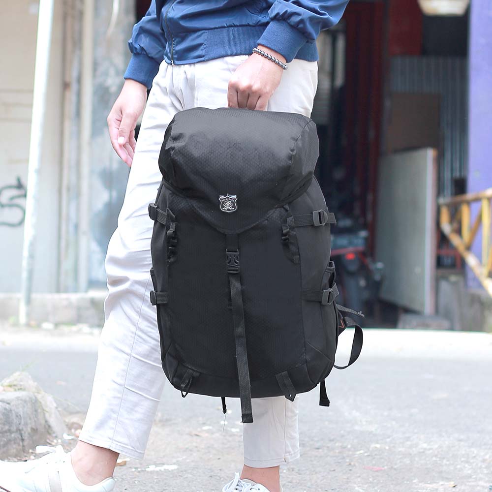 Tas Gunung Semi Carrier 40 Liter Tas Ransel Outdoor Pria 40L Hitam 184