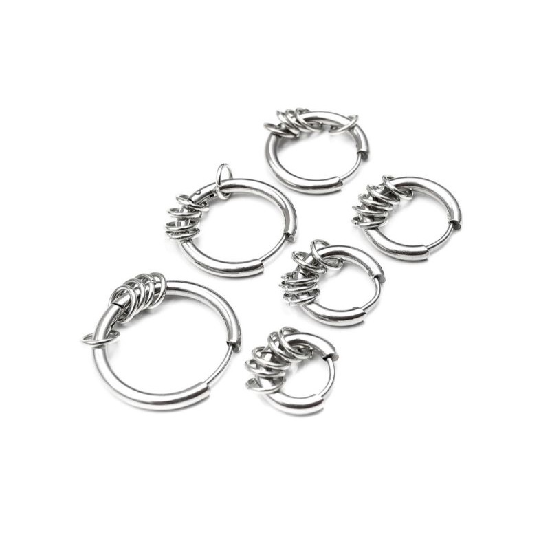 (TERLARIS) anting bulat ring terbaru / anting hoop ring titanium / anting Korea model baru / anting hoop ring ukuran 12mm 14mm 16mm