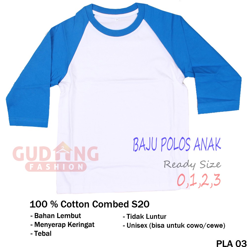 Tshirt Anak Lengan 3/4 - PLA 03