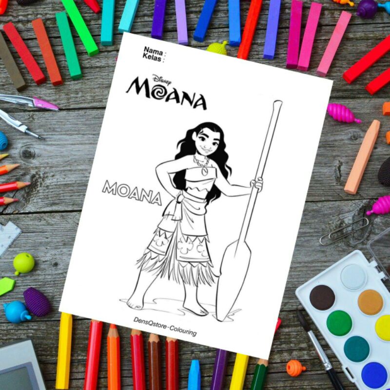 

Kertas Mewarnai Anak Tema Moana / Kertas Gambar / Kertas Mewarnai Gambar (10 Lembar)