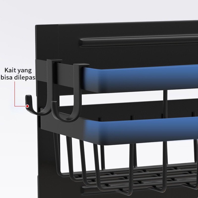 Rak Dapur Rak Magnet Rak Penyimpanan Kulkas Rak Gantung Samping