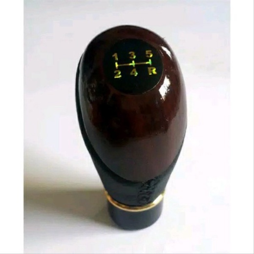 Unik gear knop knop gigi mobil perseneling mobil hitam combinasi kayu Berkualitas