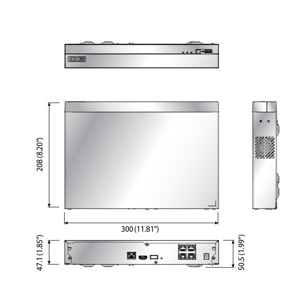 SAMSUNG WISENET QRN-410S 4 CHANNEL 4 POE NVR UHD UP TO 8MP QRN 410S GARANSI RESMI 2 TAHUN