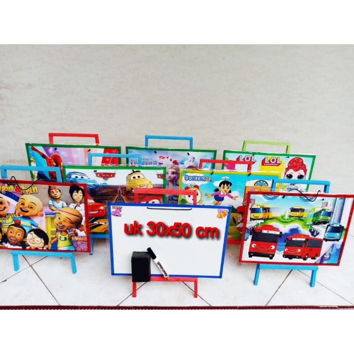 

papan tulis da penyanggah uk 30x50 cm gratis spidol dan pengahapus