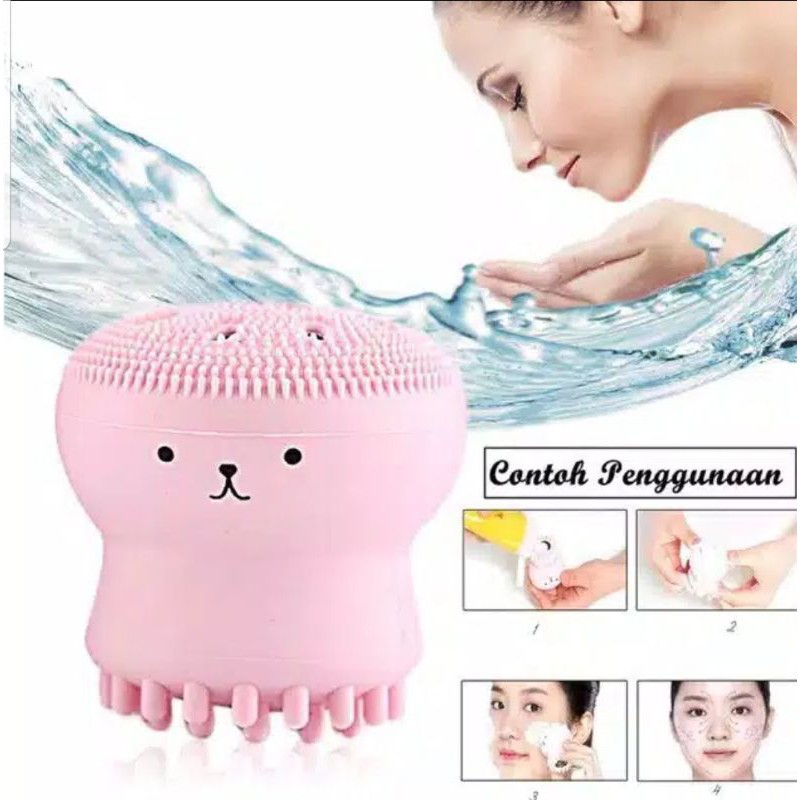 Jellyfish Silicon Sikat Pembersih Wajah Cleansing Brush