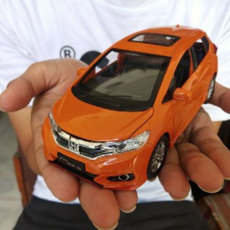 Diecast Miniatur Mobil Honda FIT/Jazz ORANGE