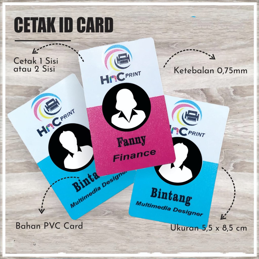 

ID CARD PVC CUSTOM SATUAN I FREE DESAIN