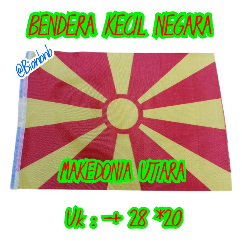 BENDERA NEGARA MAKEDONIA UTARA BENDERA KECIL BENDERA NEGARA