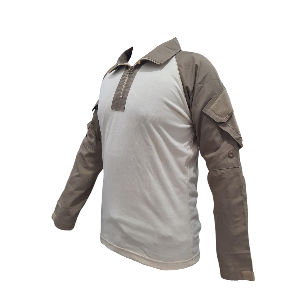 combat shirt tan variasi honeywhite ripstop cotton&amp;cardet 24s