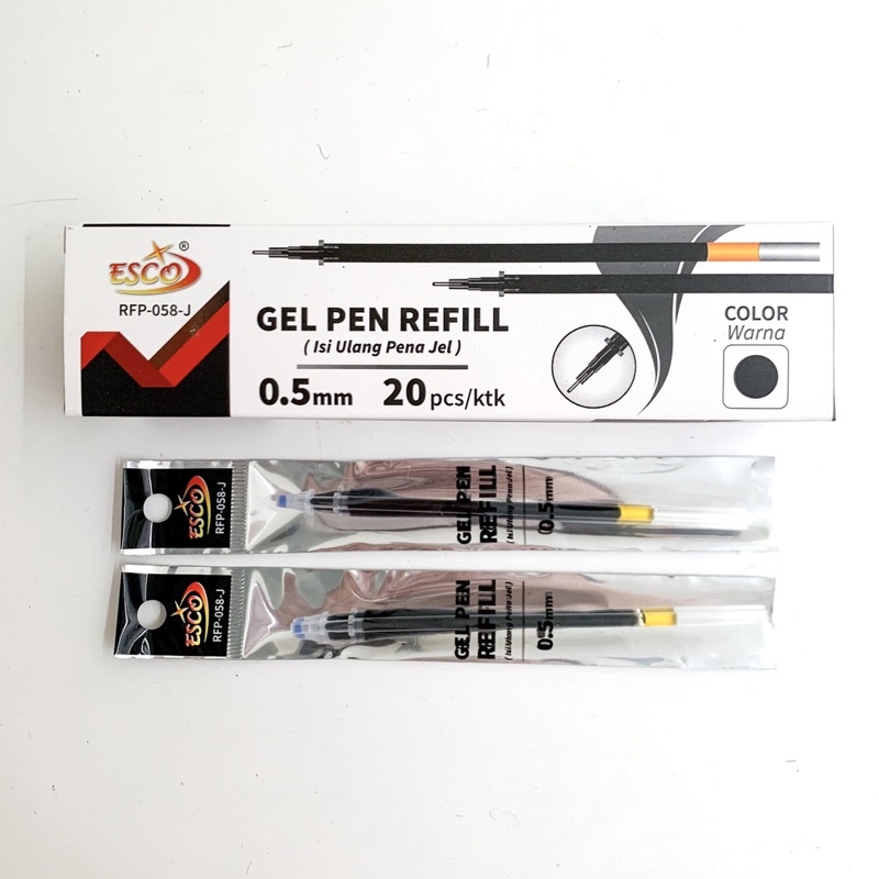 

(20pcs) ESCO GEL PEN REFILL - tinta pulpen jell