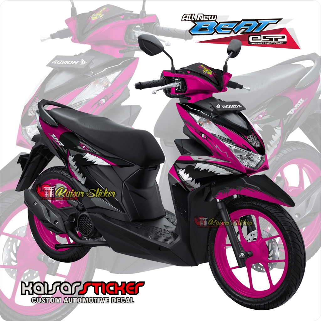 Decal Beat 2020 Full Body, Stiker Dekal Honda BEAT ISS, BEAT DELUXE 2020/21 Shark