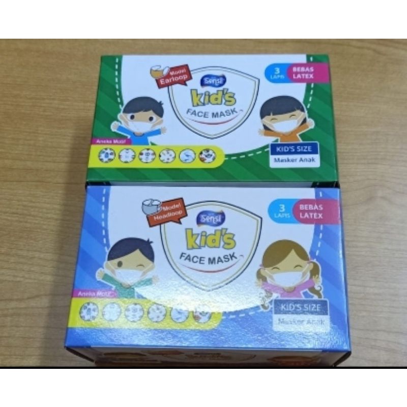 masker sensi anak / masker kids sensi / masker anak motif