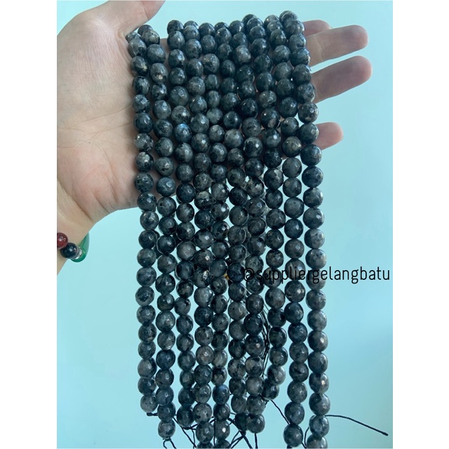 bahan labrador cutting 10mm natural labradorite abu faceted akik corak