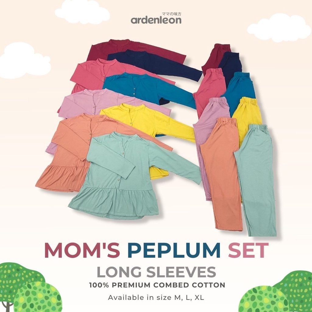 Ardenleon Mom's Peplum Set Long Sleeves (Setelan Dewasa Panjang)