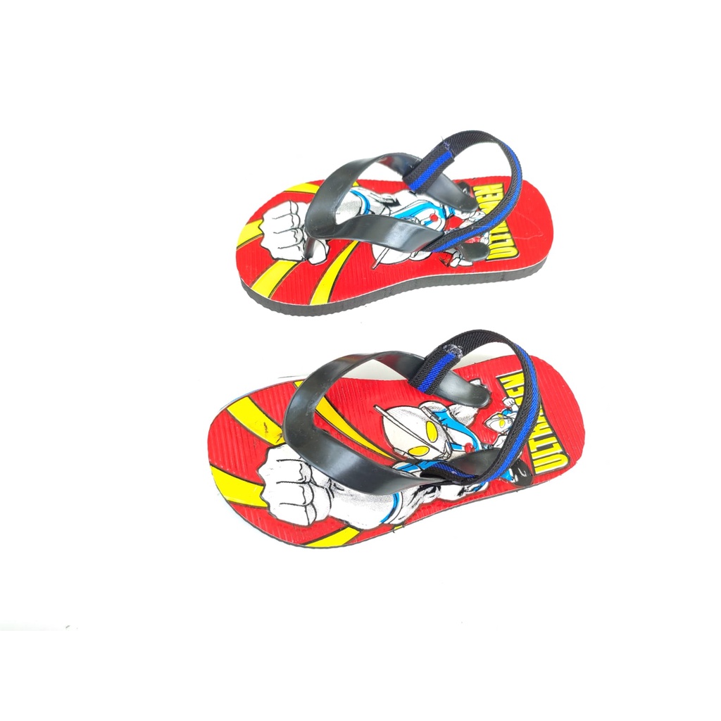 SEPATU SANDAL BEBY KIDS JEPIT TALI  LAKI LAKI MOTIF ULTRAMEN USIA 1-3 THUN