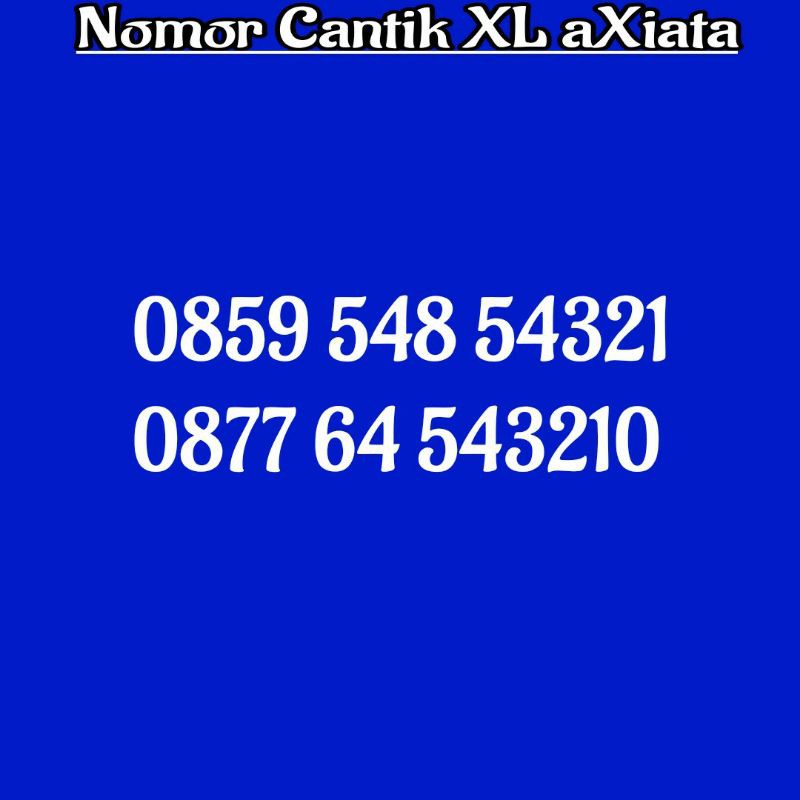 nomor cantik XL axiata turun 54321