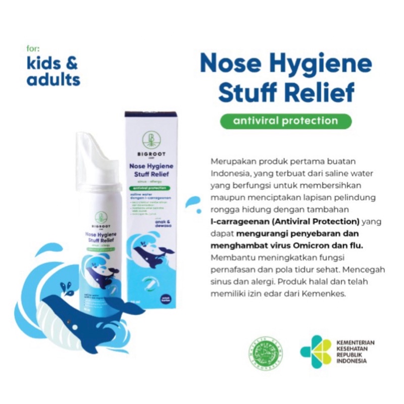 BIGROOT Nose Hygiene Stuff Relief &amp; Ultra Gentle Baby 50ml | Nasal Hygiene Spray