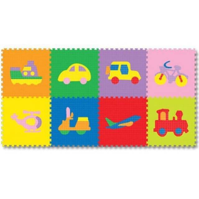 Mainan Edukasi Anak Karpet Matras Puzzle Evamat Evamats Gambar Buah Hewan Transport