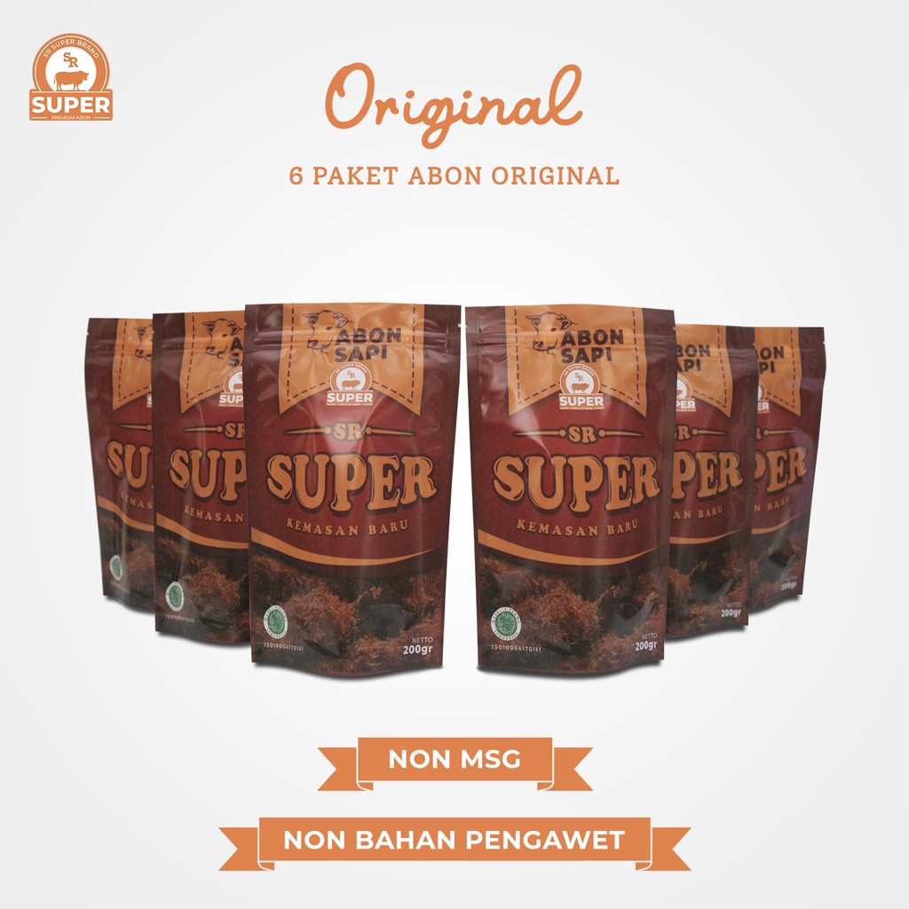 

6PC ABON SAPI SR SUPER 200GR/LEBIH HEMAT/PACKING DUS KECIL