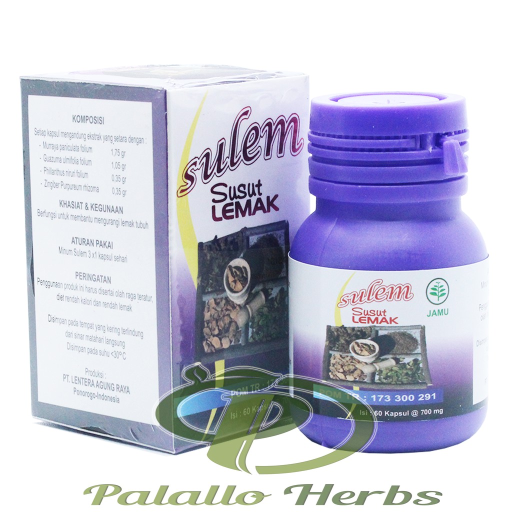 Supplement Diet SUSUT LEMAK SULEM Herbal Pelangsing 60 KAPSUL