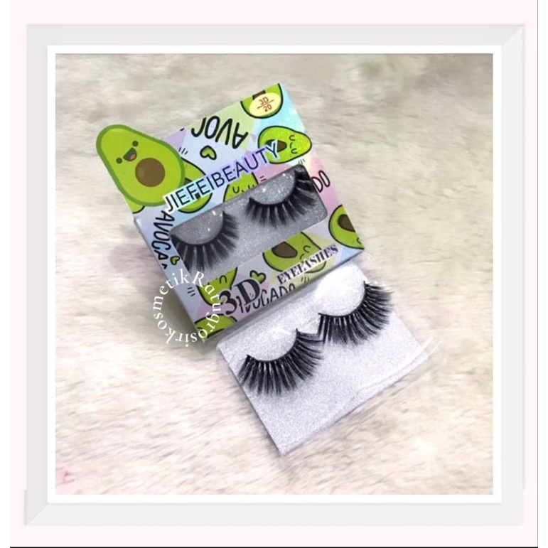 [ECER] BULU MATA PALSU JIEFEIBEAUTY AVOCADO 3D EYELASHES ISI 1 PASANG